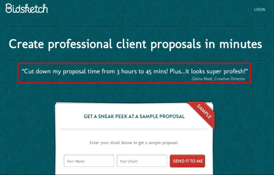 landing page copy benefits