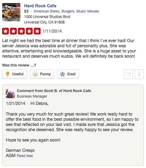engaged yelp review